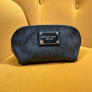 Michael Kors Cosmetic Bag Black Gray 6”X4”, Preloved